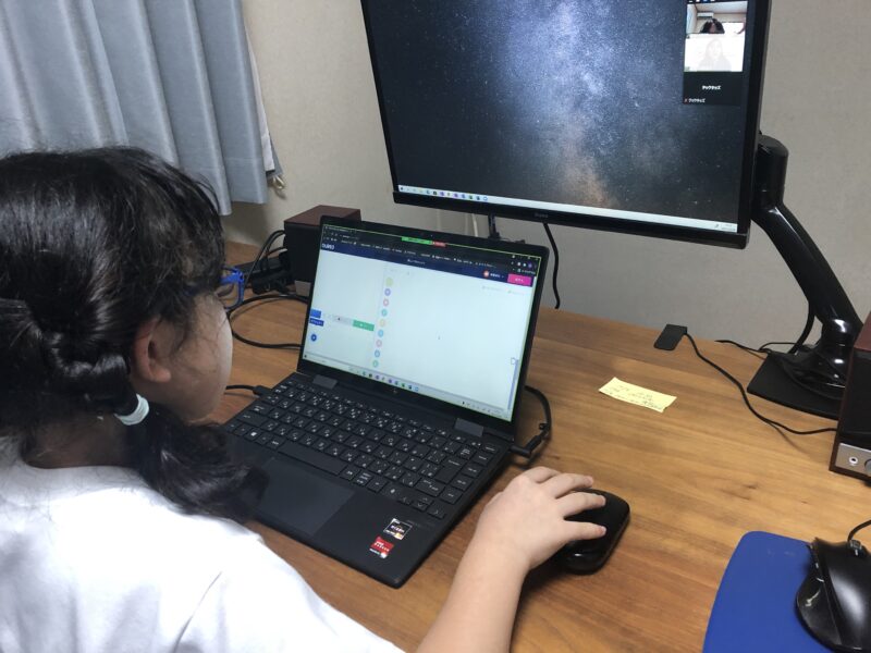 オンラインの習い事受講の様子